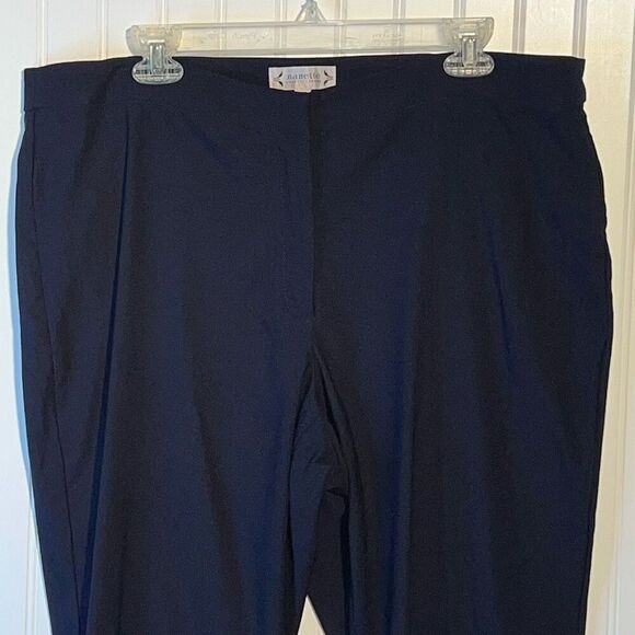 Nanette by Nanette Lepore Trouser Pants Women 18W Navy Blue Stretch Classic - Picture 2 of 9